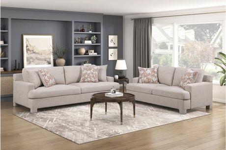 Everly Taupe 2-Piece Living Room Set by Homelegance at Eve Furniture