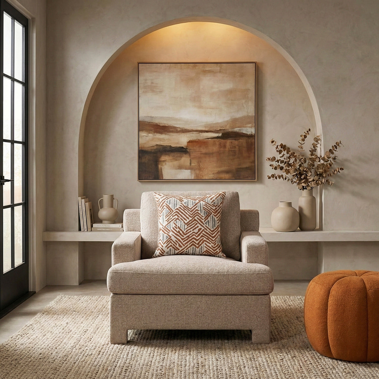 Everly Taupe Chair by Homelegance at Eve Furniture