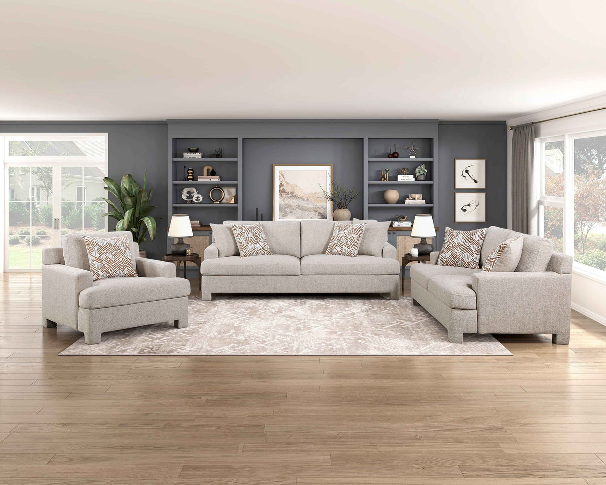 Everly Taupe Living Room Set by Homelegance at Eve Furniture