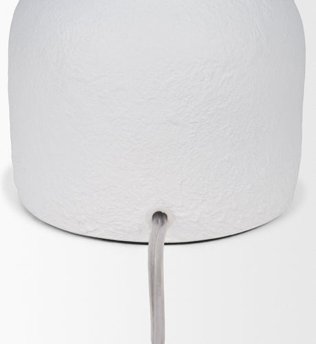 Everly White Cement W/Beige Shade Table Lamp by Mercana at Eve Furniture