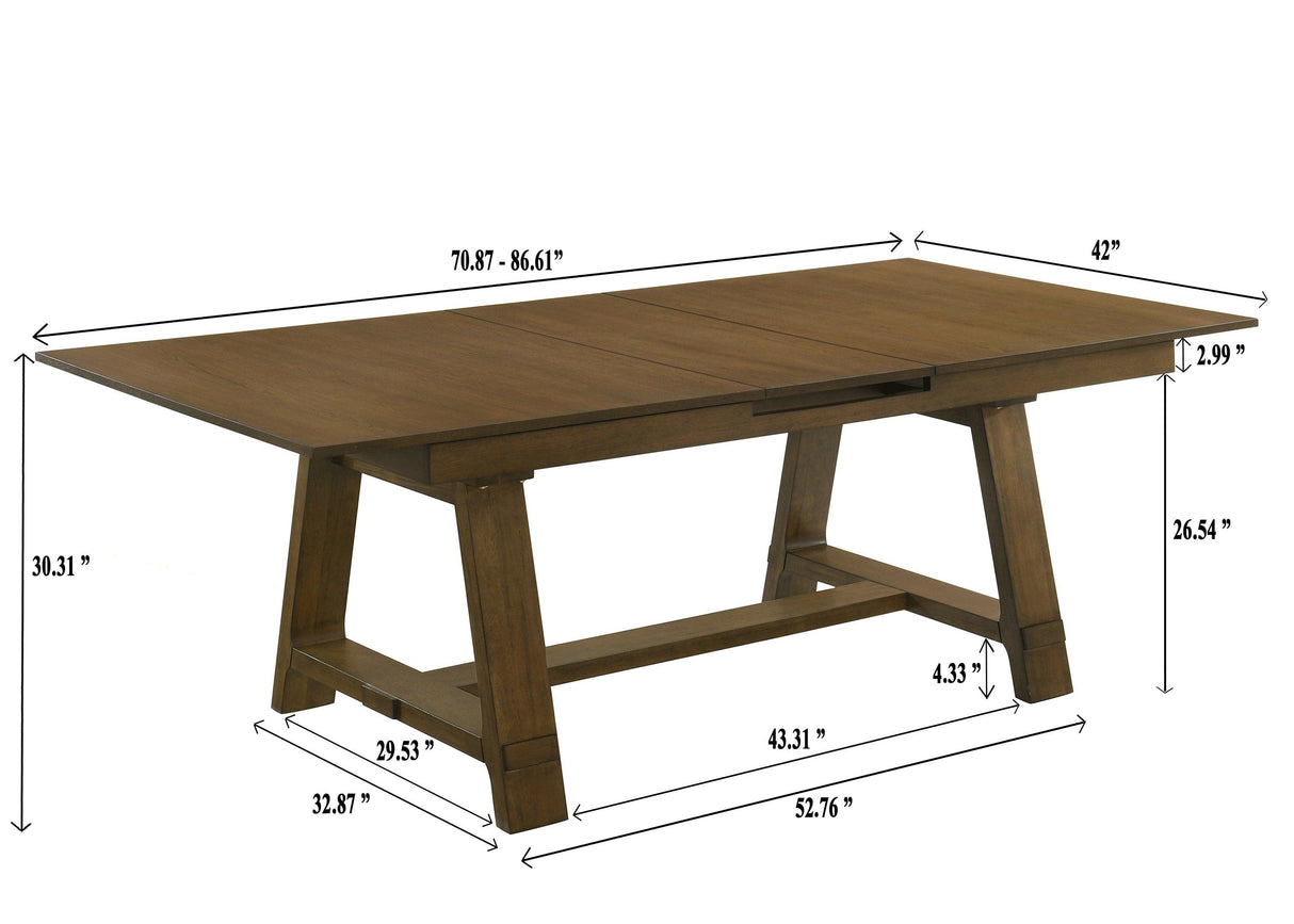 Everly Brown Dining Table by Crown Mark at Eve Furniture