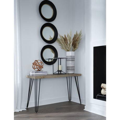 Everson Solid Fir Console Table in Sand Dollar by Modus Furniture at Eve Furniture