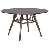 Everton Round 53-inch Wood Dining Table Walnut