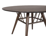 Everton Round 53-inch Wood Dining Table Walnut