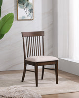 Everton Slat Back Dining Side Chair Walnut (Set of 2)