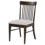 Everton Slat Back Dining Side Chair Walnut (Set of 2)