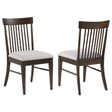 Everton Slat Back Dining Side Chair Walnut (Set of 2) by Coaster at Eve Furniture