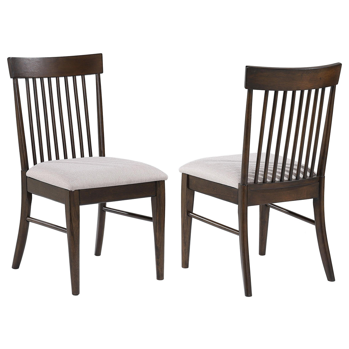 Everton Slat Back Dining Side Chair Walnut (Set of 2) by Coaster at Eve Furniture