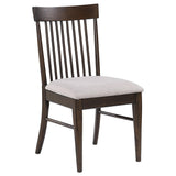 Everton Slat Back Dining Side Chair Walnut (Set of 2) by Coaster at Eve Furniture