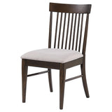 Everton Slat Back Dining Side Chair Walnut (Set of 2) by Coaster at Eve Furniture