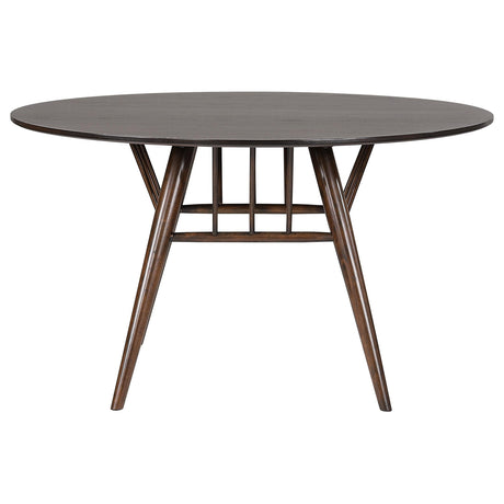 Everton Walnut 5-Piece Round 54-inch Dining Set by Coaster at Eve Furniture