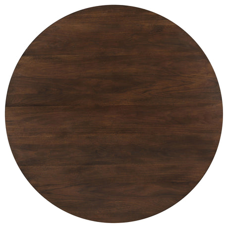 Everton Walnut 5-Piece Round 54-inch Dining Set by Coaster at Eve Furniture