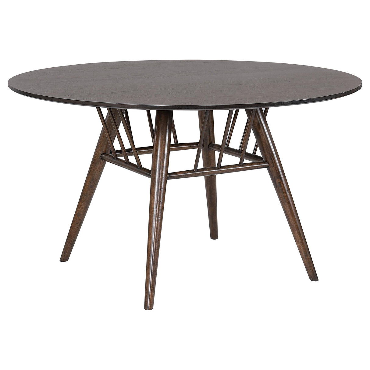 Everton Walnut Round 53-inch Wood Dining Table by Coaster at Eve Furniture