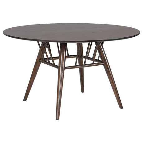 Everton Walnut Round 53-inch Wood Dining Table by Coaster at Eve Furniture