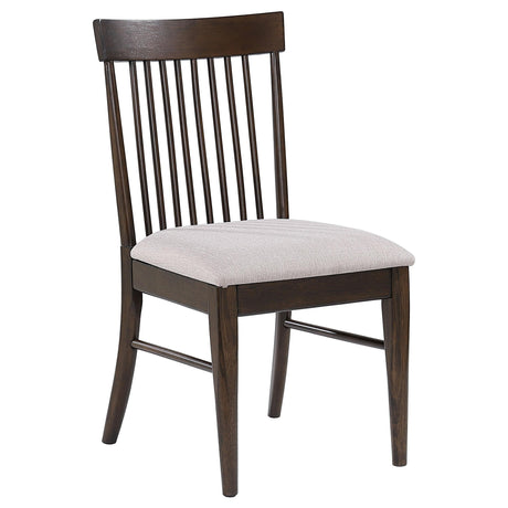 Everton Slat Back Dining Side Chair Walnut (Set of 2) by Coaster at Eve Furniture