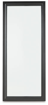 Evesen Black Floor Standing Mirror/Storage