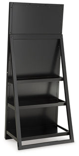 Evesen Black Floor Standing Mirror/Storage