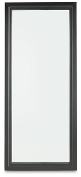 Evesen Black Floor Standing Mirror/Storage by Ashley at Eve Furniture