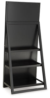 Evesen Black Floor Standing Mirror/Storage by Ashley at Eve Furniture
