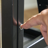 Evesen Black Floor Standing Mirror/Storage by Ashley at Eve Furniture