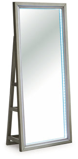 Evesen Champagne Floor Standing Mirror/Storage by ASHLEY FURNITURE at Eve Furniture