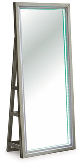 Evesen Champagne Floor Standing Mirror/Storage by ASHLEY FURNITURE at Eve Furniture