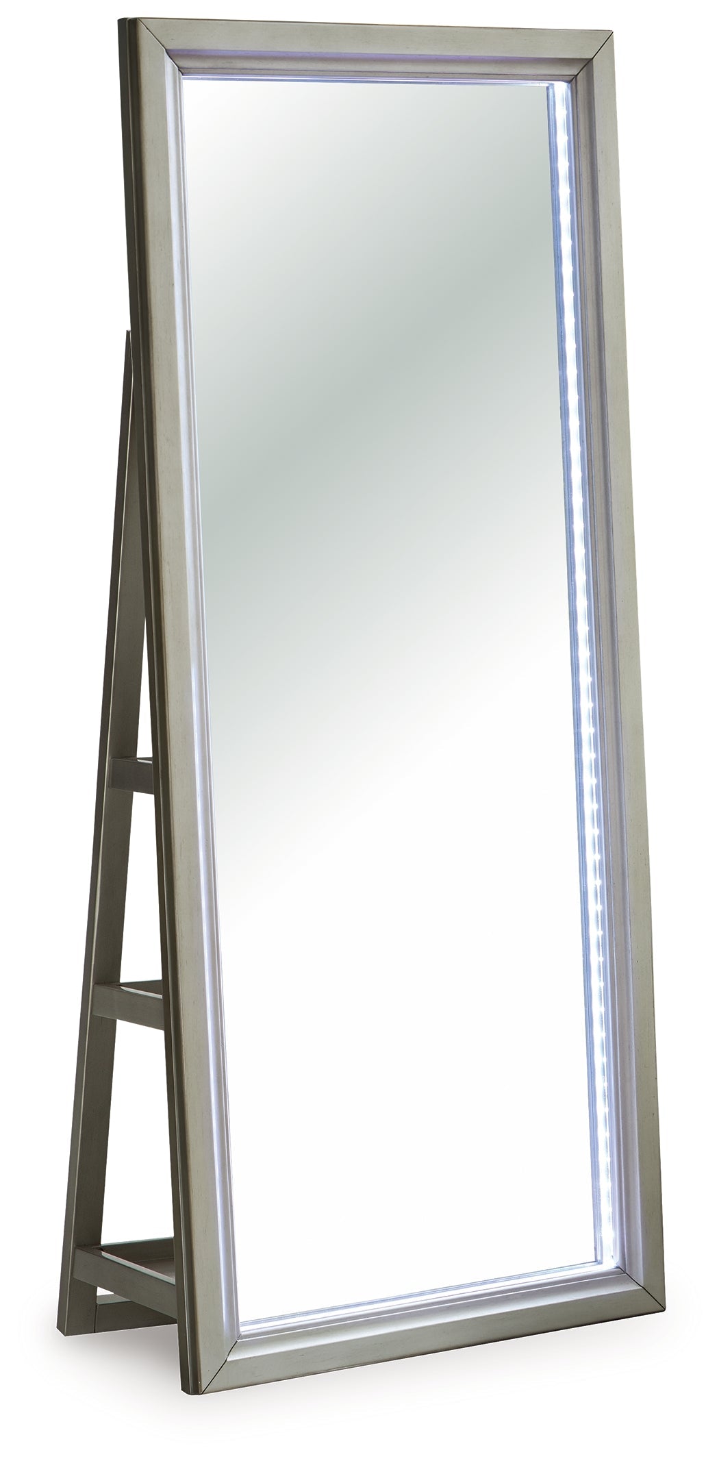 Evesen Champagne Floor Standing Mirror/Storage by ASHLEY FURNITURE at Eve Furniture