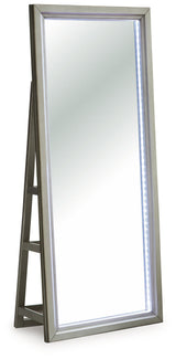 Evesen Champagne Floor Standing Mirror/Storage by ASHLEY FURNITURE at Eve Furniture
