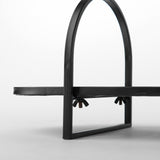 Evianna 30L x 7W x 7H Mirrored W/Black Metal Frame Tray by Mercana at Eve Furniture