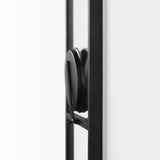 Evianna 7L x 7W x 25H Mirrored W/Black Metal Frame Wall Candle Holder by Mercana at Eve Furniture