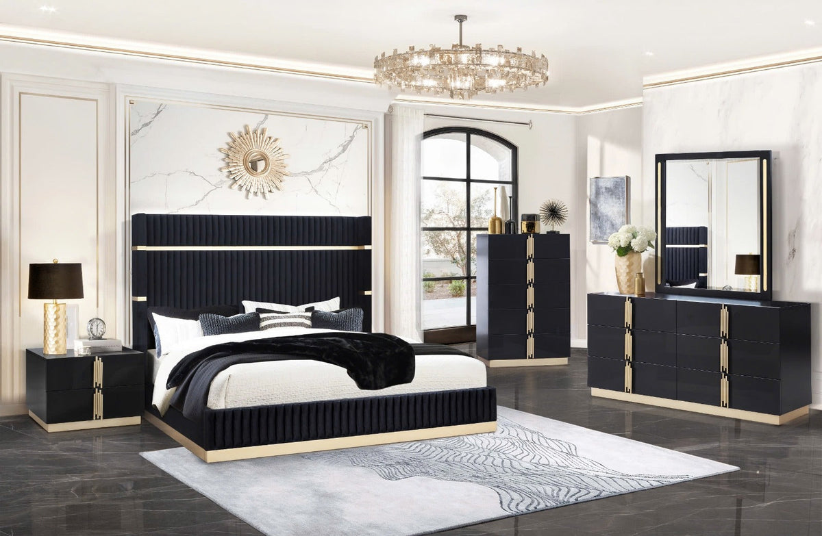 Evon Black Queen Bed by New Era Innovations at Eve Furniture