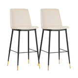 Evora Velvet Counter Stool - Set of 2 by TOV Furniture at Eve Furniture