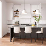 Evora Velvet Counter Stool - Set of 2 by TOV Furniture at Eve Furniture