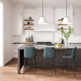 Evora Velvet Counter Stool - Set of 2 by TOV Furniture at Eve Furniture