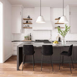 Evora Velvet Counter Stool - Set of 2 by TOV Furniture at Eve Furniture