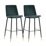 Evora Velvet Counter Stool - Set of 2 by TOV Furniture at Eve Furniture
