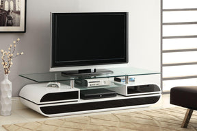 Evos Black/White TV Console by Furniture of America at Eve Furniture