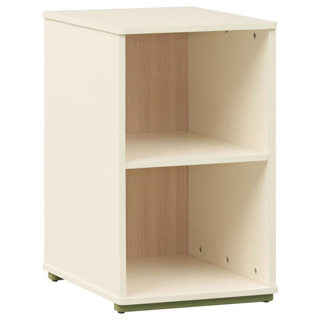 Evren Natural/Off White 2-cubby Vertical Bookcase by Coaster at Eve Furniture