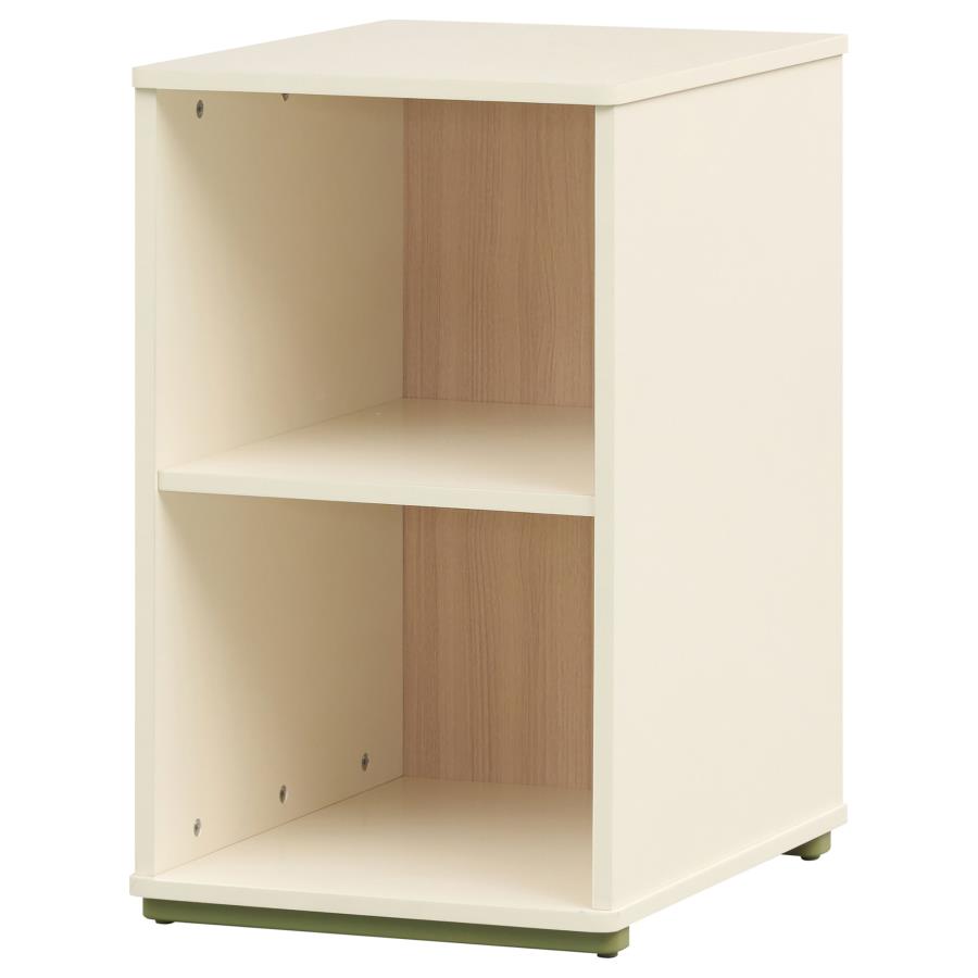 Evren Natural/Off White 2-cubby Vertical Bookcase by Coaster at Eve Furniture