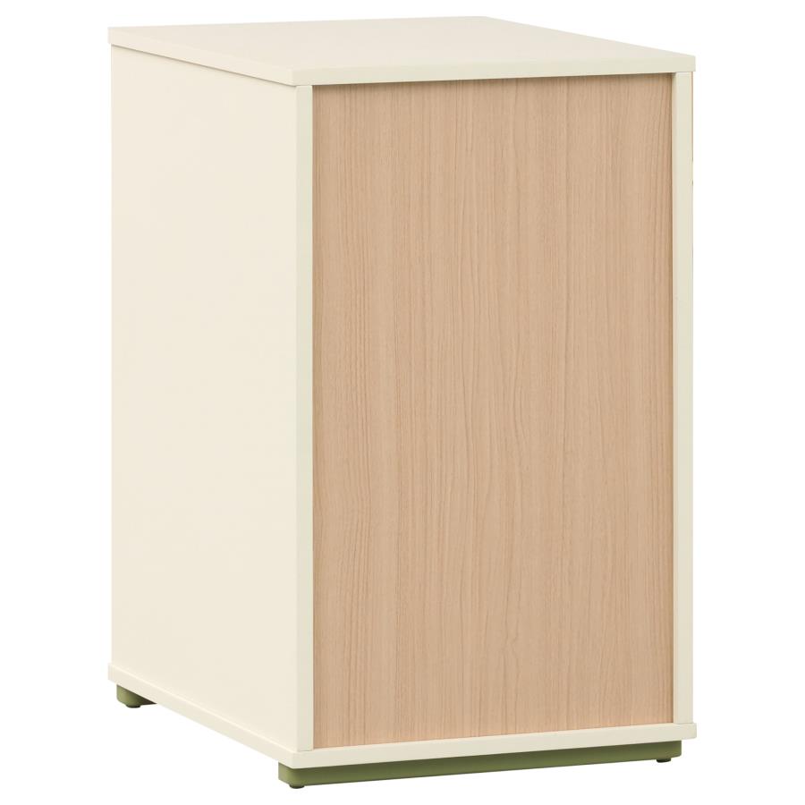 Evren Natural/Off White 2-cubby Vertical Bookcase by Coaster at Eve Furniture