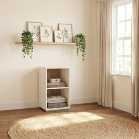 Evren Natural/Off White 2-cubby Vertical Bookcase by Coaster at Eve Furniture
