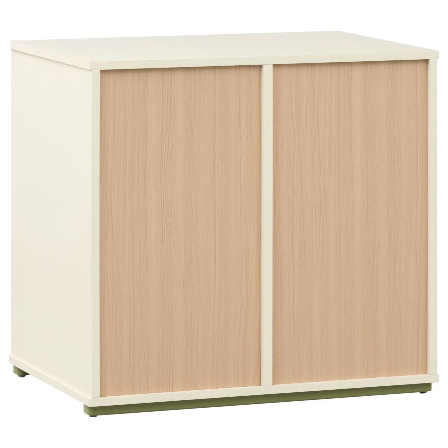 Evren Natural/White 4-cubby Horizontal Bookcase by Coaster at Eve Furniture