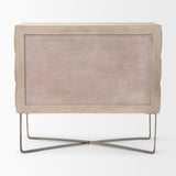 Excelsior Light Brown Wood Gold Iron Base Accent Cabinet by Mercana at Eve Furniture
