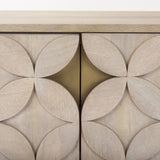 Excelsior Light Brown Wood Gold Iron Base Accent Cabinet by Mercana at Eve Furniture