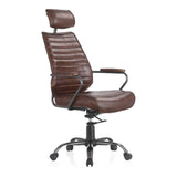 Executive Dark Brown Leather Office Chair