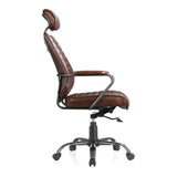 Executive Dark Brown Leather Office Chair