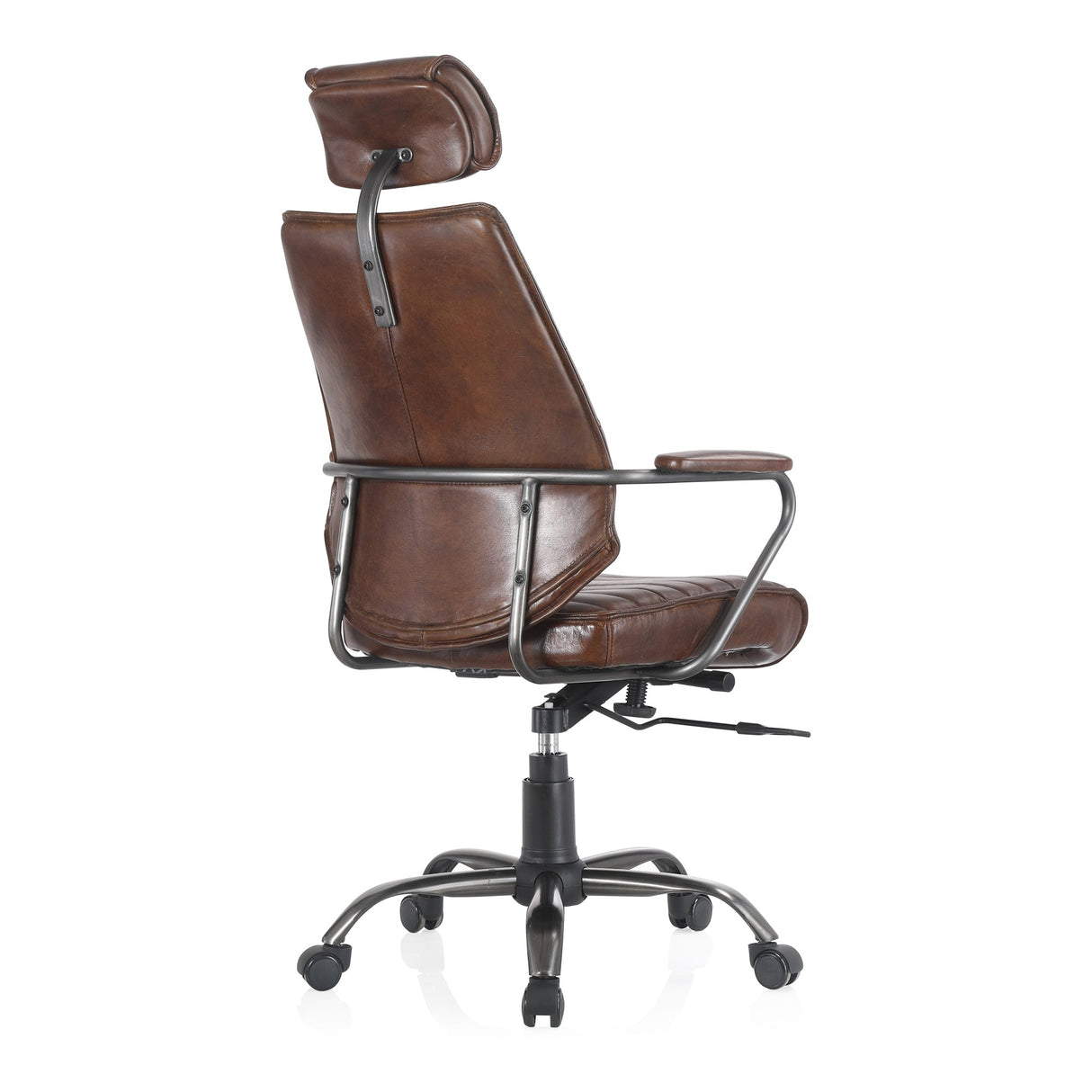 Executive Dark Brown Leather Office Chair by Moe's Home at Eve Furniture