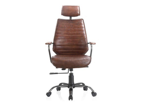 Executive Dark Brown Leather Office Chair