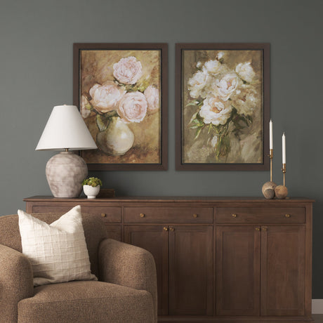 Exquisite Bloom by Mercana Studio Hand-Embellished Textured Framed Artwork Matted by Mercana at Eve Furniture