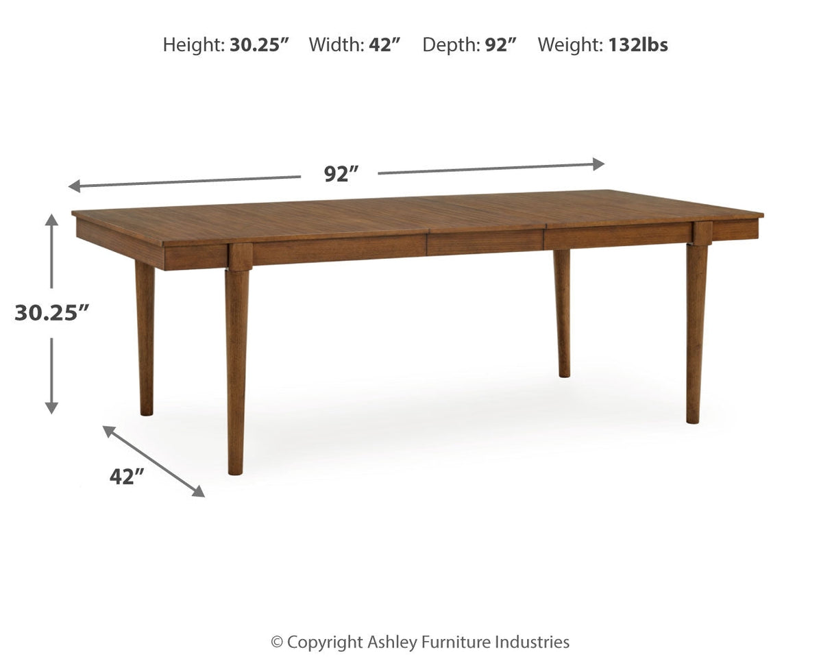 Extension Mustard & Brown Expandable Dining Room Set by Ashley at Eve Furniture